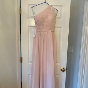 Azazie Molly Blushing Pink Bridesmaid Dress Size 2